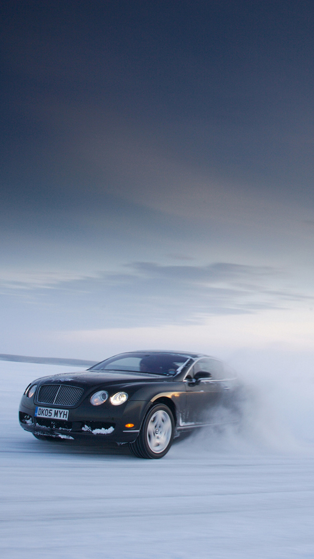 Bentley Continental GT on Snow for Samsung Galaxy S4, sfondi samsung galaxy s4, hintergrund, full size HD 1080x1920, portrait mode